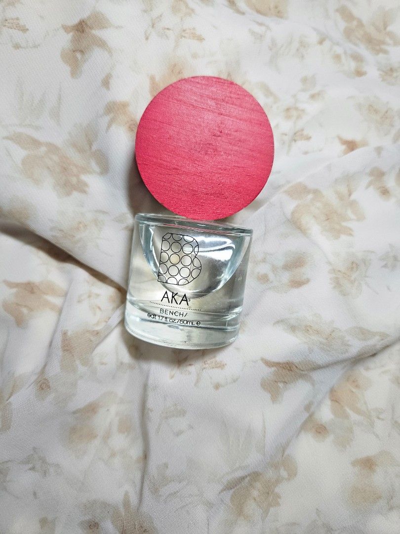 AKA BENCH Perfume 50ml (Category: Fragrance & Deodorants) located in Mandaluyong City. Submitted by jianallison (Listing ID 1454303223, Image 1). Description: - Authentic AKA BENCH perfume - 50ml bottle - Clear glass bottle with a red wooden cap - Pleasant and appealing scent - Selling as I have an excess of perfumes.