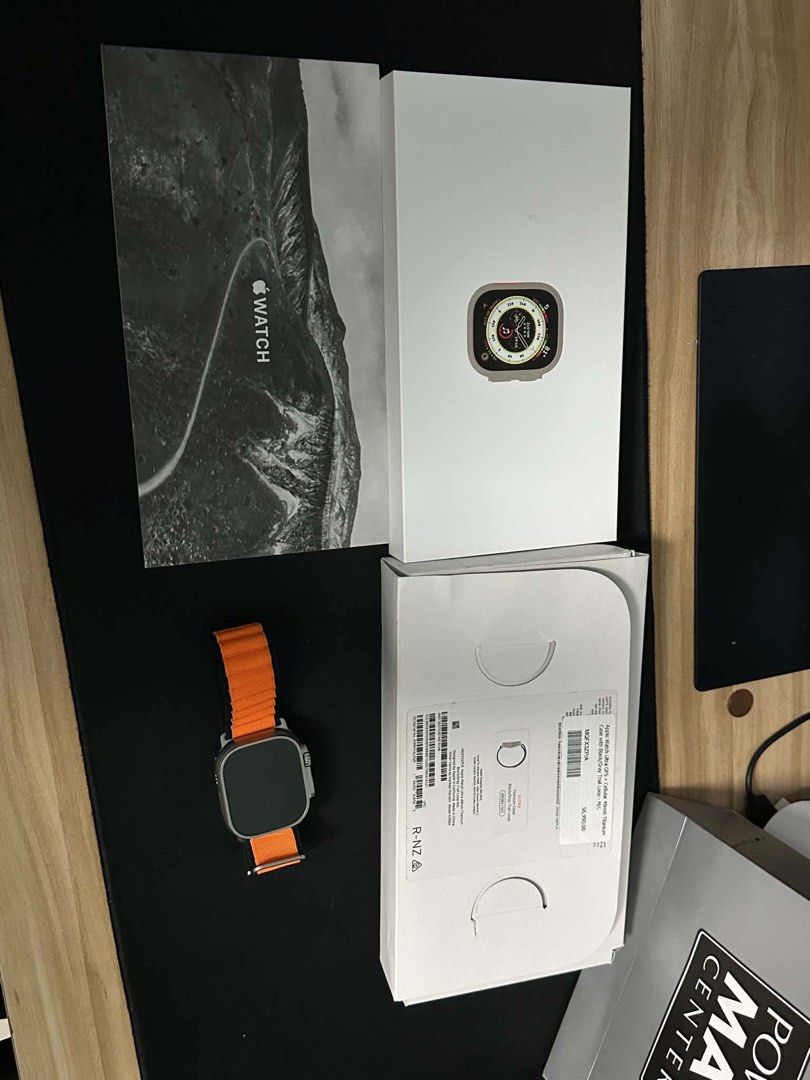 Apple Watch Ultra Gen 1 49mm GPS + Cellular with Orange Alpine Loop (Category: Wearables & Smart Watches) located in Manila. Submitted by js21trading (Listing ID 1454280385, Image 2). Description: - Apple Watch Ultra 1 (49mm) - GPS + Cellular capability - Comes with original orange Alpine Loop band - Includes original box and packaging - Ideal for workouts and everyday use 88 Battery Health with box and paperbag FIX FIX FIX MANILA AREA .