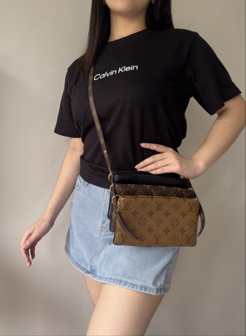 Authentic LV Louis Vuitton Pochette LV3 (Category: Luxury Bags & Wallets) located in Manila. Submitted by fajardoeyak108 (Listing ID 1454282451, Image 1). Description: Like new condition used few times then stored Very unique rare pc‼️ With box n dustbag Meet up transaction Las Pinas.
