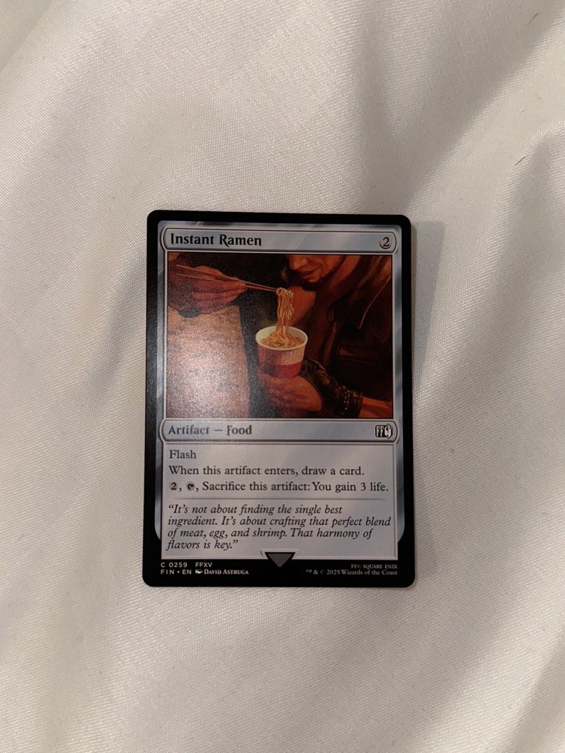authentic magic the gathering x final fantasy - instant noodles (Category: Raw Singles) located in Quezon City. Submitted by ch4rmmyk1tty (Listing ID 1454278582, Image 1). Description: - wyswyg - near mint.