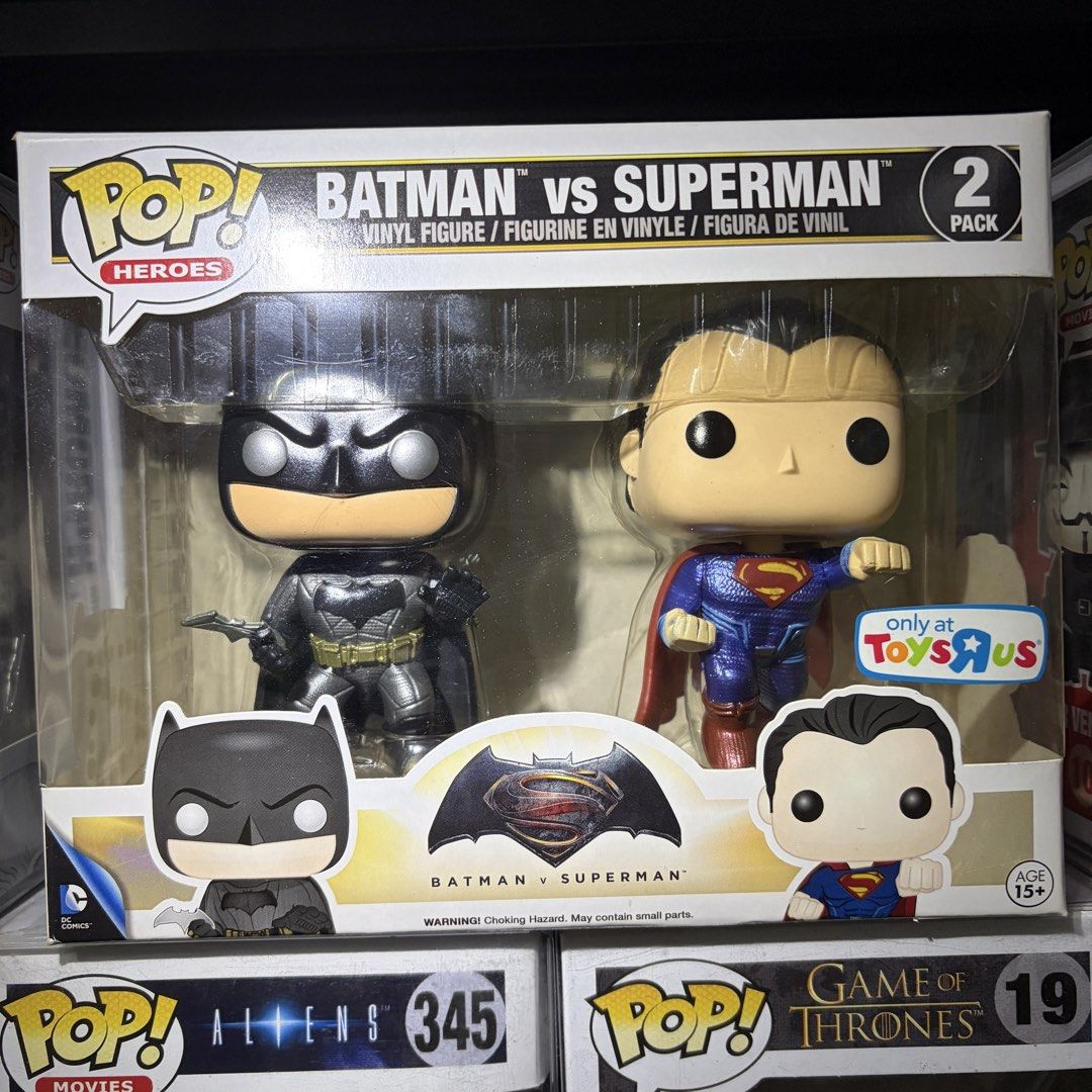 Batman vs Superman 2-pack Funko Pop (Category: Designer & Blind Box Toys) located in San Pedro. Submitted by oopsiboughtanotherpop-oibap (Listing ID 1454188989, Image 1). Description: .