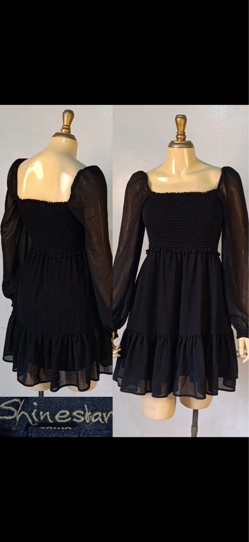 Black Lacey Longsleeve Dress (Category: Dresses) located in Cebu City. Submitted by hazelcris (Listing ID 1454306445, Image 1). Description: fits small - medium excellent condition .