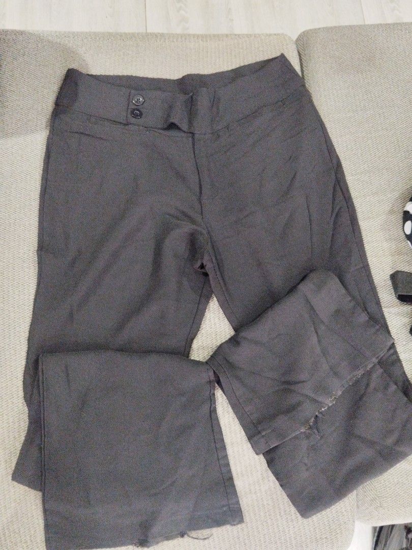Branded Womens buttons Jeans Skirts slacks (Category: Other Bottoms) located in Antipolo. Submitted by PickClickShip (Listing ID 1454198582, Image 3). Description: Preloved Skirt slacks toking jeans 1. Denim skirt- greyish BLK, garterized, sm-med, above knee@P150 (mh-3 jeans) 2. blue BLK floral miniskirt, new, defective zipper,size-s/p, F21@P100 3. Slacks BLK, need to repair edges @P80 4. Dickies Jeans, flare button, semi stretch, size 25 @200 5.