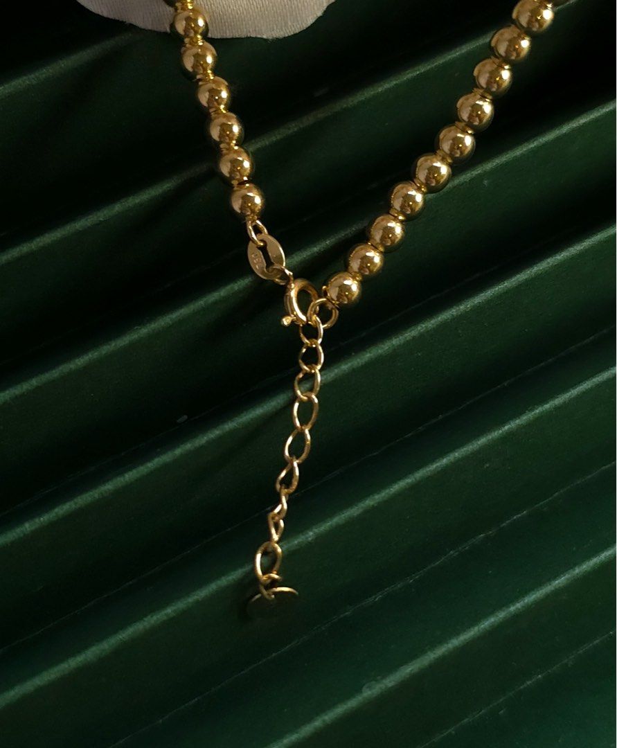 Bubble Gold Necklace (Category: Necklaces) located in Cebu City. Submitted by virnee (Listing ID 1454191403, Image 2). Description: 42+3cm Almost 5g 4mm ball size.