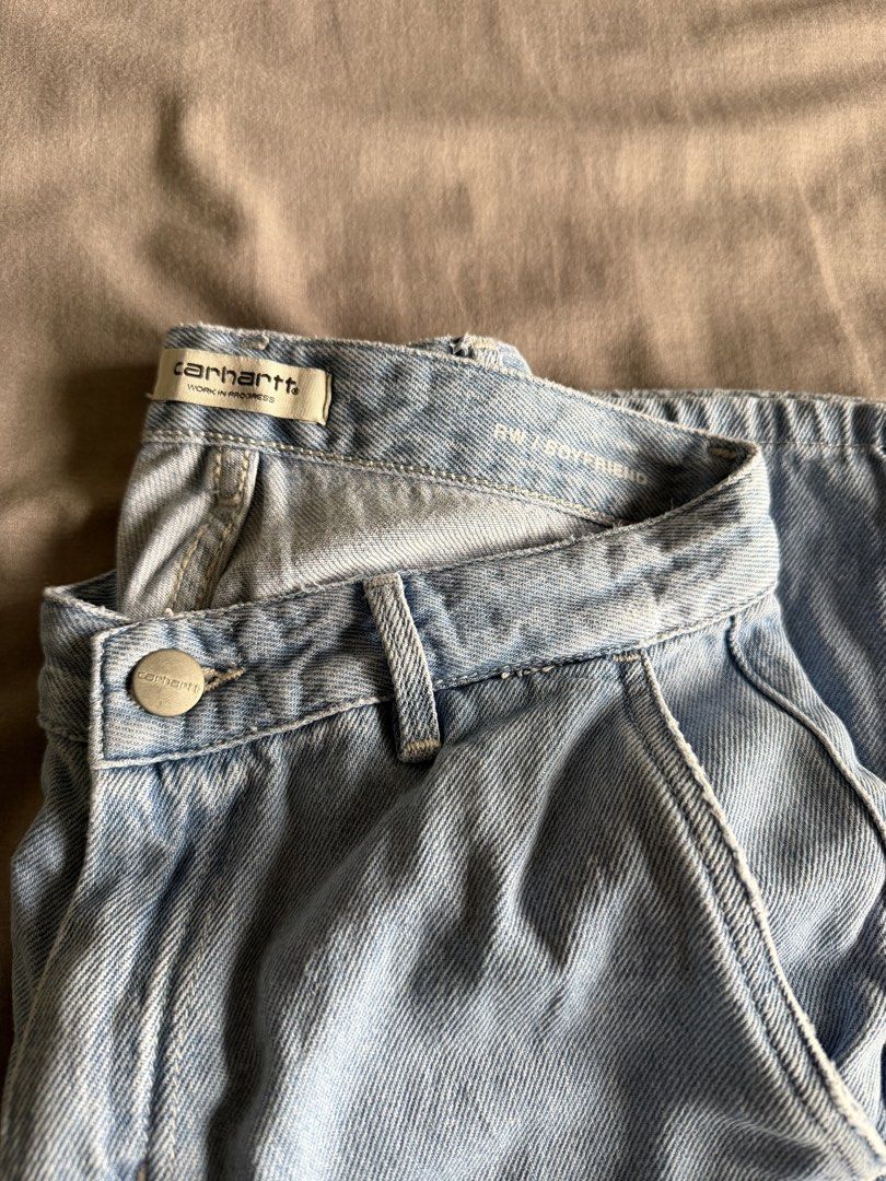 Carhartt WIP Womens Jeans (Category: Jeans) located in Pasig City. Submitted by joy_b_ (Listing ID 1454258099, Image 3). Description: - Carhartt WIP boyfriend jeans - Available in Light blue wash denim and Dark blue wash denim - Size: 24 waist, this can fit XS to Small body frame .