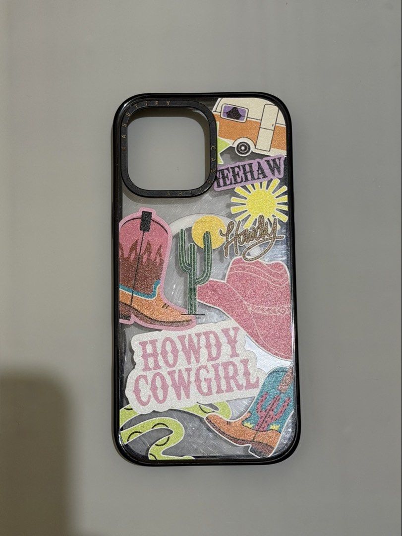 CASETIFY iPhone 16 Pro Max Case (Category: Cases & Sleeves) located in Malaybalay. Submitted by bahianic (Listing ID 1454301192, Image 1). Description: Howdy Cowgirl iPhone 16 Pro Max Impact Case MagSafe Compatible Minor signs of usage W/ box included Original price ₱3990 + sf Selling price ₱800 SF to be shouldered by the buyer.