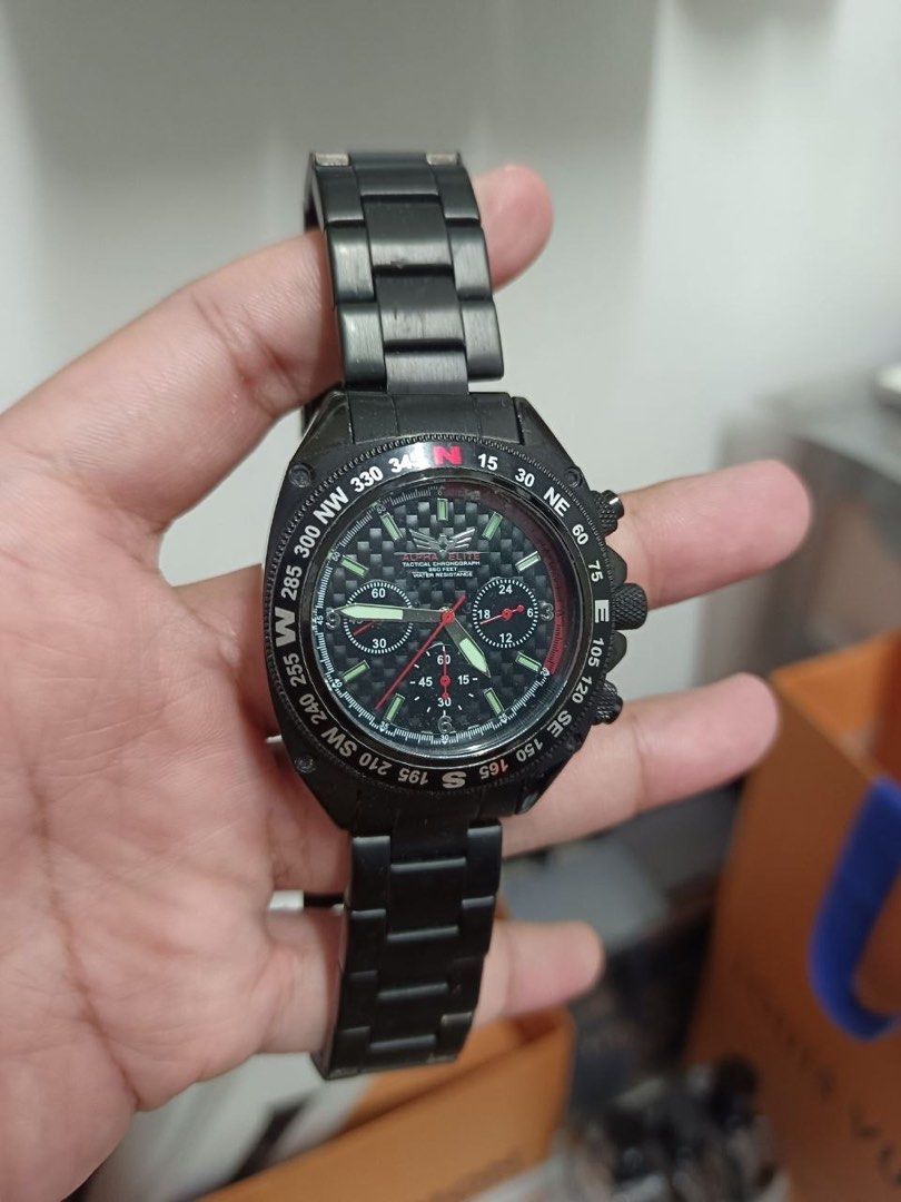 Danbury Mint Alpha Elite Tactical Chronograph Watch (Category: Men's Watches) located in Quezon City. Submitted by liamdan20 (Listing ID 1454219142, Image 1). Description: Alpha elite watch From US Used condtion Dollars price 190usd Selling only 2800.