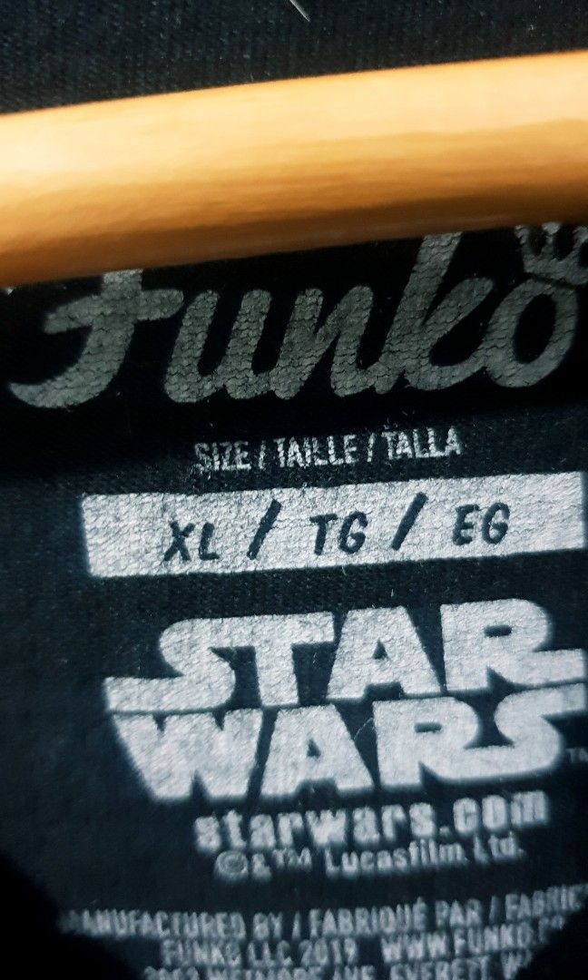 Darth Vader (Category: Tshirts & Polo Shirts ) located in Taguig. Submitted by thriftedminds (Listing ID 1454338314, Image 3). Description: Item: Darth Vader🔥 Size: OPT Funko (XL) Width: 23.5 Length: 30.5 Condition: Good Issue: Uneven Faded on shirts DM to purchase 📩.
