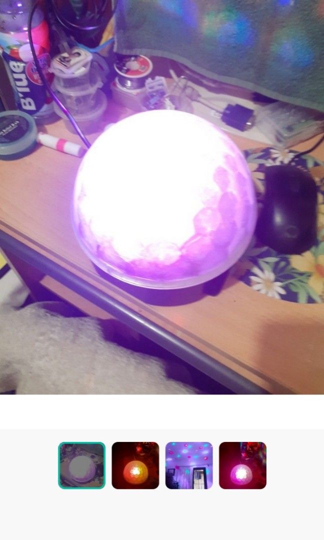 Disco ball lights and some motor accessories lights as pack (Category: Other Accessories) located in Lipa City. Submitted by newriver_a7c3ea (Listing ID 1454192869, Image 1). Description: Msg.na lang sa me need 900 as pack both items Not used anymore.