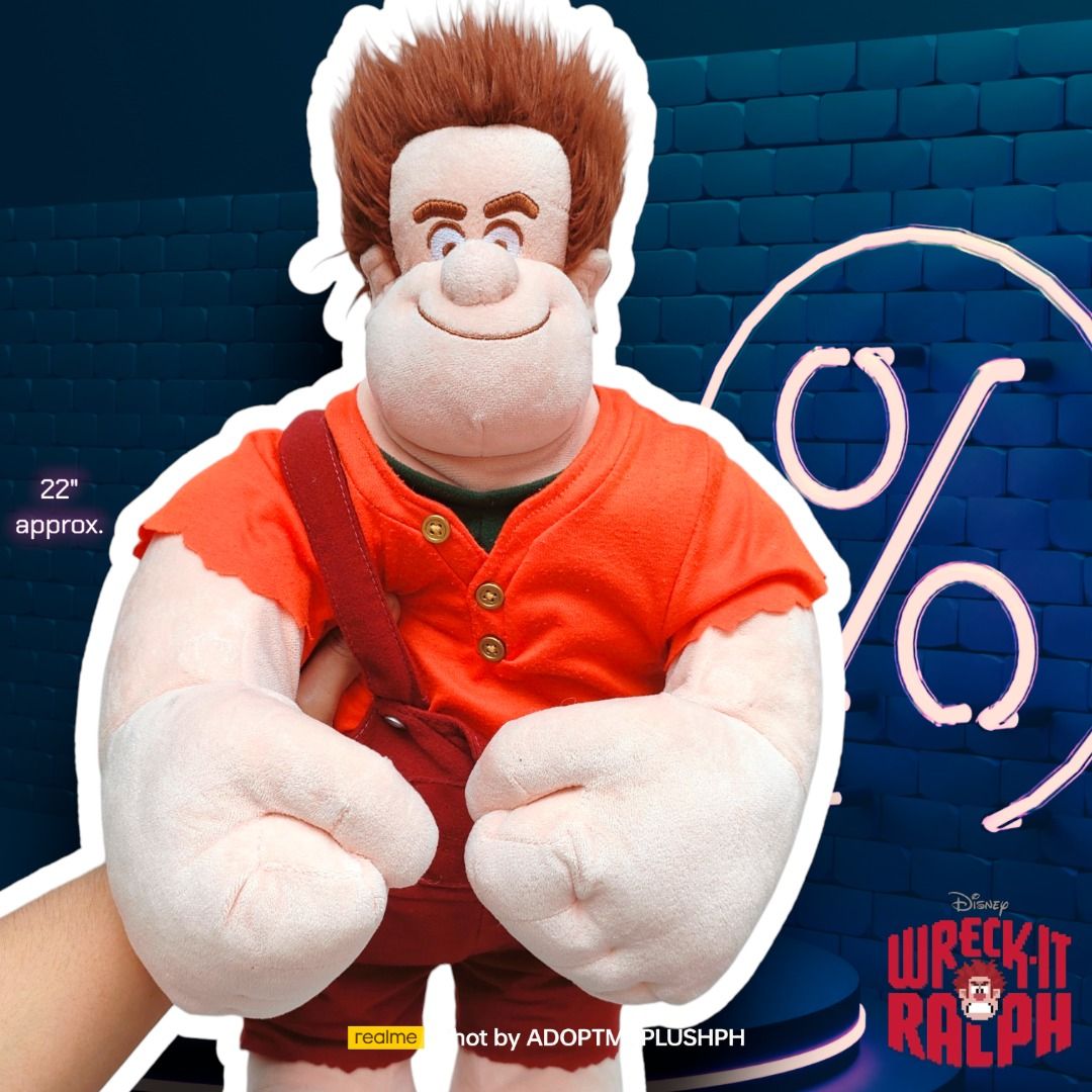 22" Disney Wreck-It Ralph Talking plush (Category: Plushies & Soft Toys) located in Taguig. Submitted by adopt.my.plush.ph (Listing ID 1454258175, Image 1). Description: ‼️Last Price (LP) Posted. Fixed. Non-negotiable. Authentic Disney Wreck-It Ralph Jumbo Talking Plush Doll, manufactured by Thinkways Toys features battery-operated voice and sound effects straight from the animated film. Character: Wreck-It Ralph (from Disney's Wreck-It Ralph fra