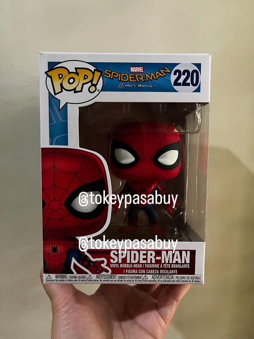 FUNKO POP SPIDERMAN HOMECOMING (Category: Designer & Blind Box Toys) located in Paranaque City. Submitted by tokeypasabuy (Listing ID 1454215663, Image 1). Description: CONDITION 9/10 *MINIMAL SCRATCHES/DENTS ON THE CARDBOARD DUE FROM DISPLAY I will send photos before shipping the items to ensure that the ITEMS are in excellent condition. I will do my best in securing the item. I will not be liable for any damages that may occur during shipping. 