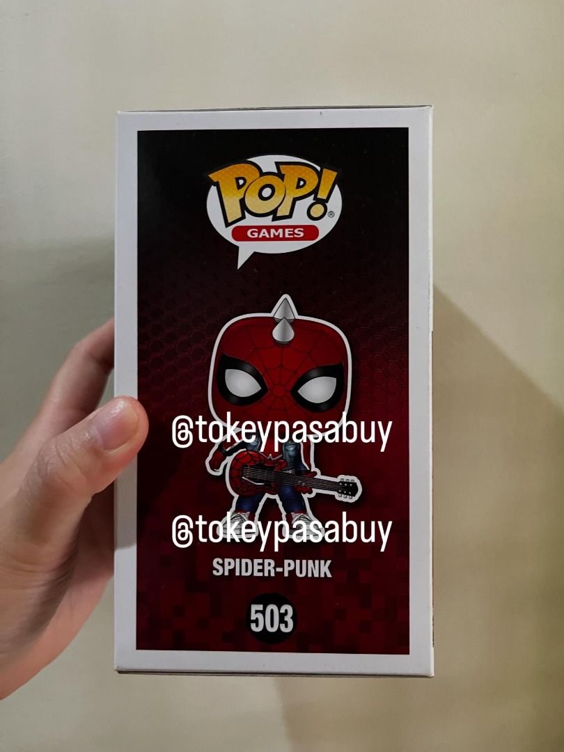 FUNKO POP SPIDERPUNK (Category: Designer & Blind Box Toys) located in Paranaque City. Submitted by tokeypasabuy (Listing ID 1454256326, Image 2). Description: ONHAND. CONDITION 9/10 *MINIMAL SCRATCHES/DENTS ON THE CARDBOARD DUE FROM DISPLAY I will send photos before shipping the items to ensure that the ITEMS are in excellent condition. I will do my best in securing the item. I will not be liable for any damages that may occur during shipping..