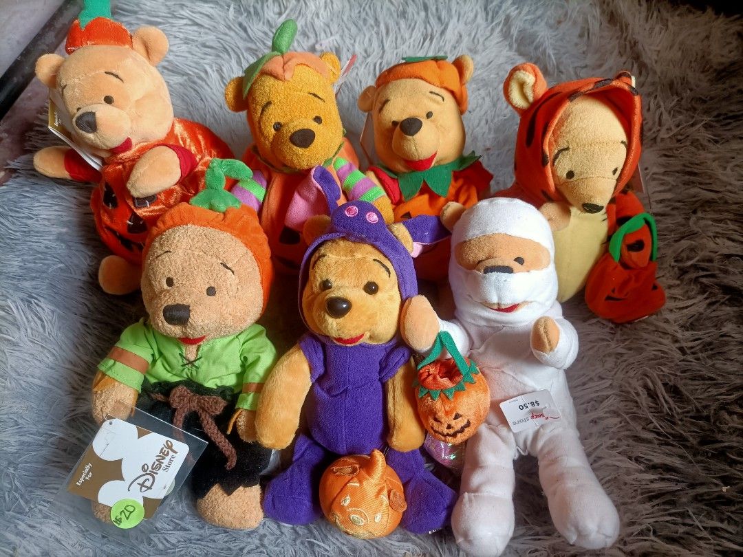 Halloween Pooh Collection Take All (Category: Character Goods) located in Antipolo. Submitted by gclassy (Listing ID 1454205160, Image 1). Description: good condition rfs decluttering FOR TAKE ALL! 1300 250 EACH.