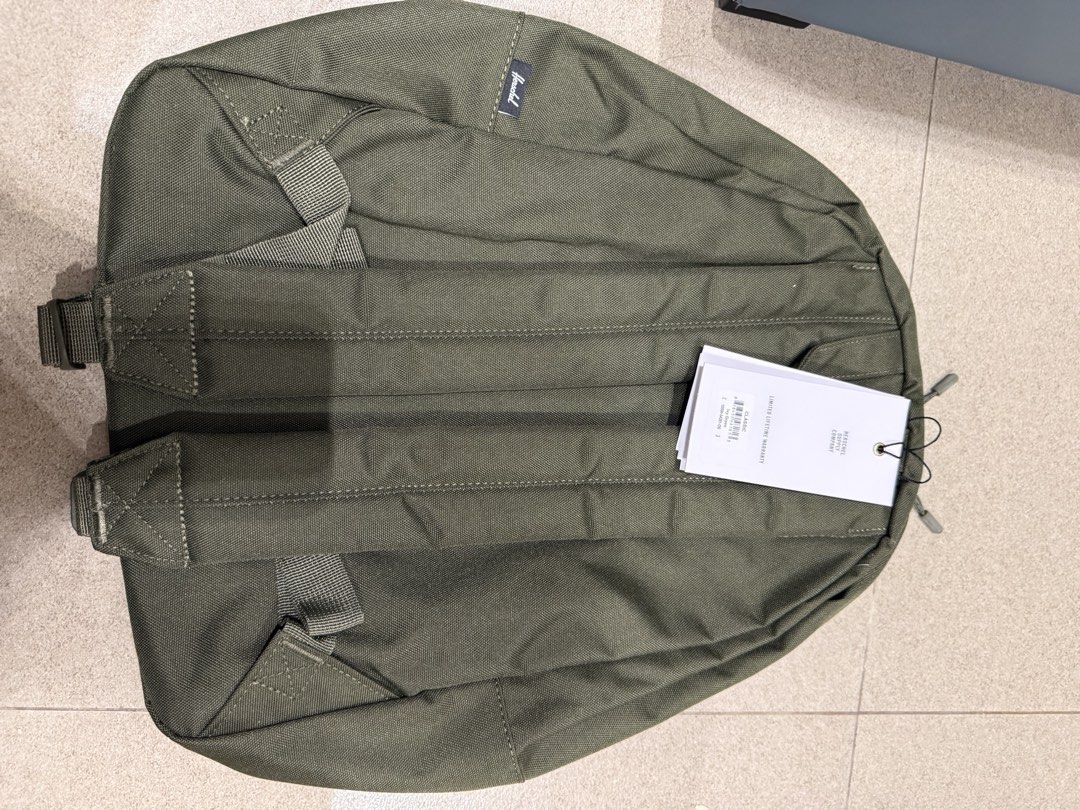 Herschel Little America Backpack - Olive Green (Category: Backpacks) located in Las Pinas. Submitted by happydragon_07d654 (Listing ID 1454350201, Image 3). Description: - Classic Herschel backpack - Color: Olive Green - Features a convenient front zip pocket - Padded shoulder straps for comfort - Ideal for school, work, or everyday use - Brand new with tags still attached.