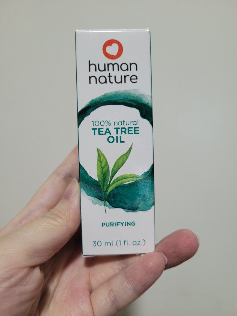 Human Nature Natural Tea Tree Oil 30ml (Category: Face Care) located in Quezon City. Submitted by sparklinggold (Listing ID 1454277857, Image 1). Description: Brand New (Sealed) Human Nature Natural Tea Tree Oil 30ml 100% Natural Packed with antibacterial properties Helps fight acne-causing bacteria Helps deodorize the body Helps hydrate the skin.