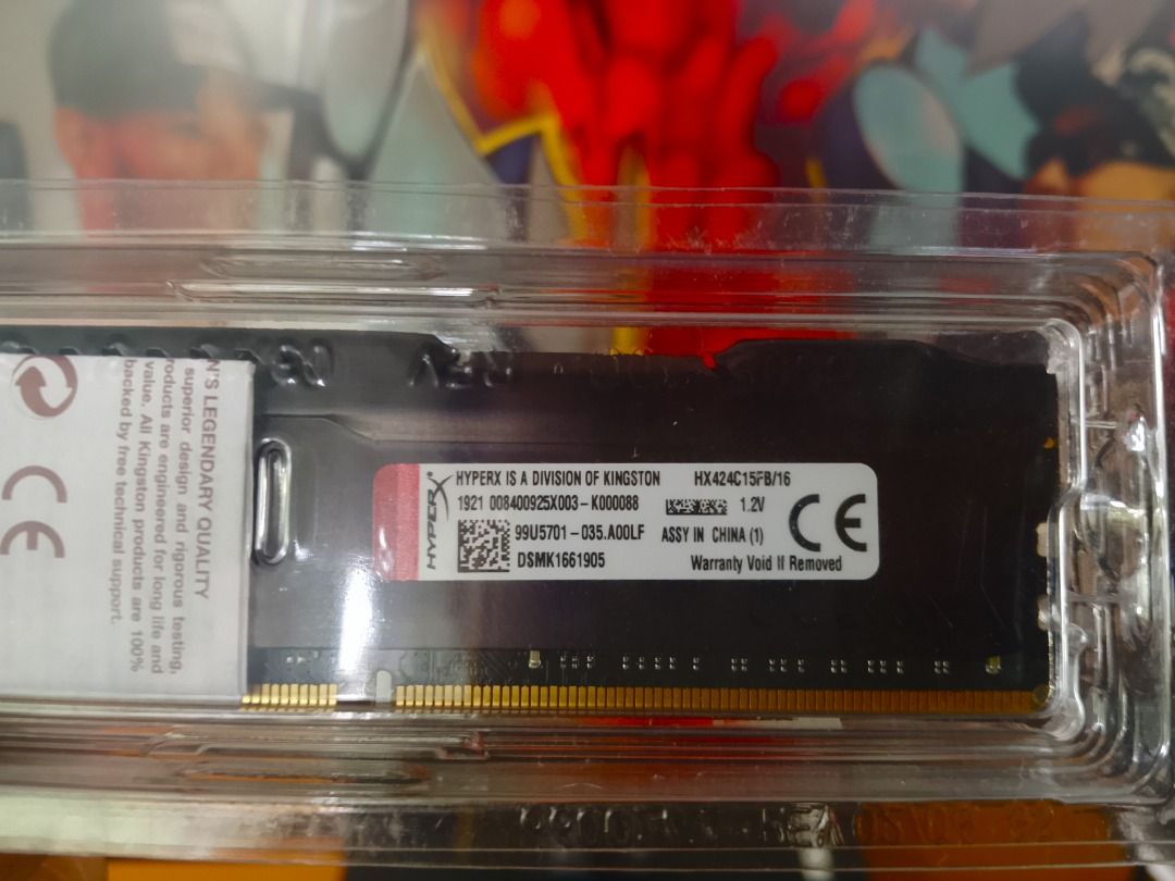 HYPERX FURY 16gb 2400Mhz (Category: Desktops) located in Caloocan City. Submitted by gentlewind.aef84c (Listing ID 1454331465, Image 2). Description: RUSH SALE HyperX FURY 16gb 2400Mhz 3pcs for Take all 10k Rush Unused with Sticker and Installation Guide tinanggal ko lang sa box since worn out na. Listed din ito sa FB mp check nyo nlng profile ko Loc Lupao Nueva Ecija can ship via J&T or LBC .