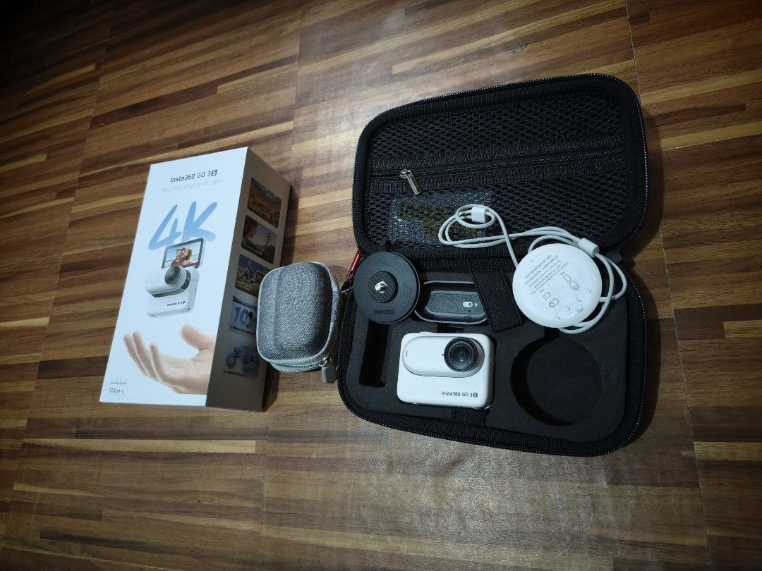 Insta360 GO 3 4K Tiny Mighty Action Camera (Category: Cameras) located in Las Pinas. Submitted by primal (Listing ID 1454197868, Image 2). Description: - Insta360 GO 3 Action Camera (4K version) - Includes protective case - Comes with various accessories - Original box included - Ideal for capturing adventures - Ready for its next owner.