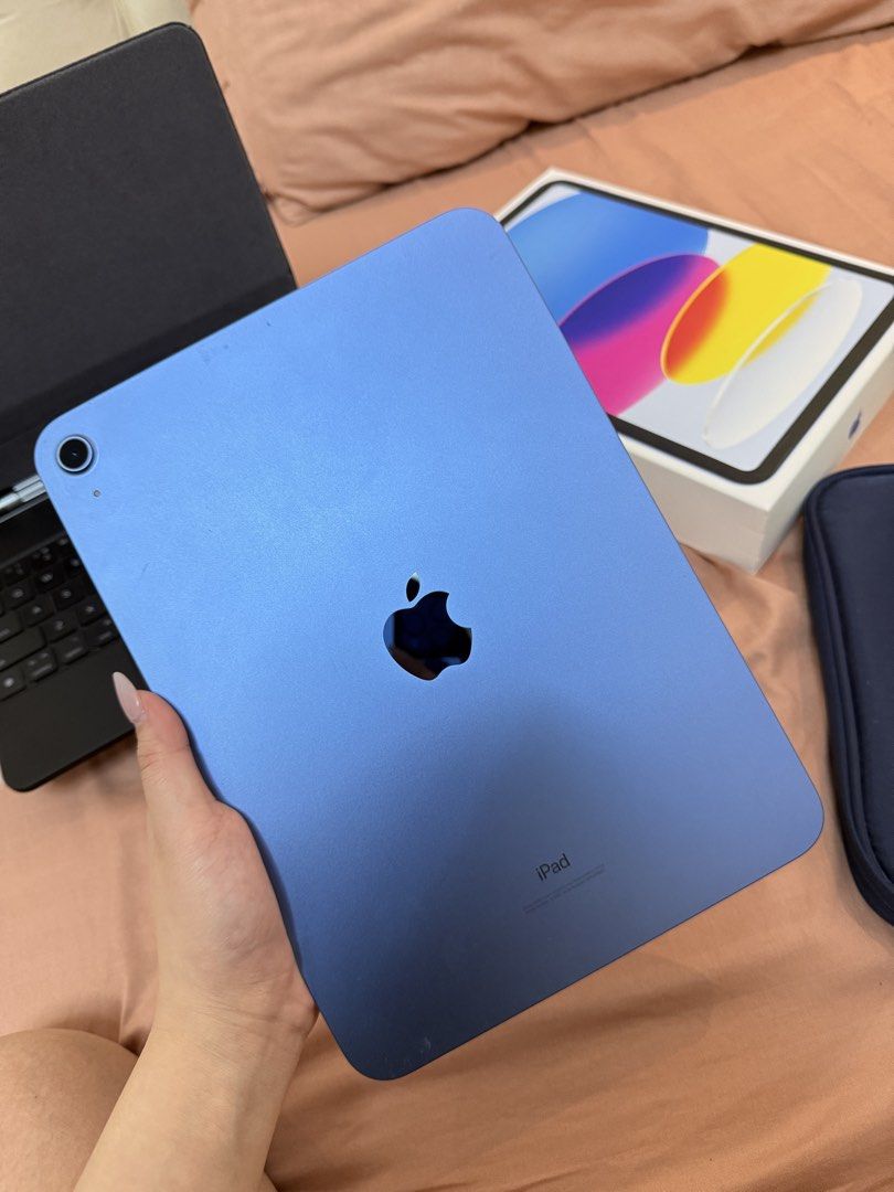 2022 10.9-inch IPad [256 gb] (Category: iPad) located in San Fernando. Submitted by clarissamanalili (Listing ID 1454279312, Image 1). Description: -FOR SALE- 10.9-inch iPad (10th Generation) Blue WiFi model 256GB storage capacity Strictly lady owned [no dents, scratches can be seen but there is very minor beneath the screen; won't affect the iPad performance overall] Inclusions: - with original box matching the Serial Number - with original char