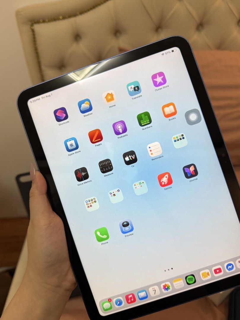 2022 10.9-inch IPad [256 gb] (Category: iPad) located in San Fernando. Submitted by clarissamanalili (Listing ID 1454279312, Image 2). Description: -FOR SALE- 10.9-inch iPad (10th Generation) Blue WiFi model 256GB storage capacity Strictly lady owned [no dents, scratches can be seen but there is very minor beneath the screen; won't affect the iPad performance overall] Inclusions: - with original box matching the Serial Number - with original char