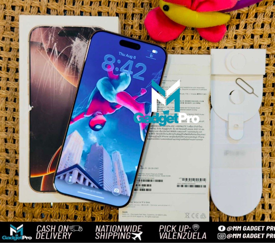 iPhone 16 Promax 512gb Desert Titanium FU NTC (Category: iPhone 16 Series) located in Valenzuela. Submitted by mmercado123 (Listing ID 1454257619, Image 2). Description: 🔥iPhone 16 ProMax • 512gb Desert Titanium🔥 • NTC Approved • FU / Openline Any sim pwede • Condition - Good as new (makinis) — No dents 🔋 89% Battery health ⚙️ All original parts — No history of repair 📦 Complete Package ✅ Unlimited check and reset bago bayaran 📍 Location : V