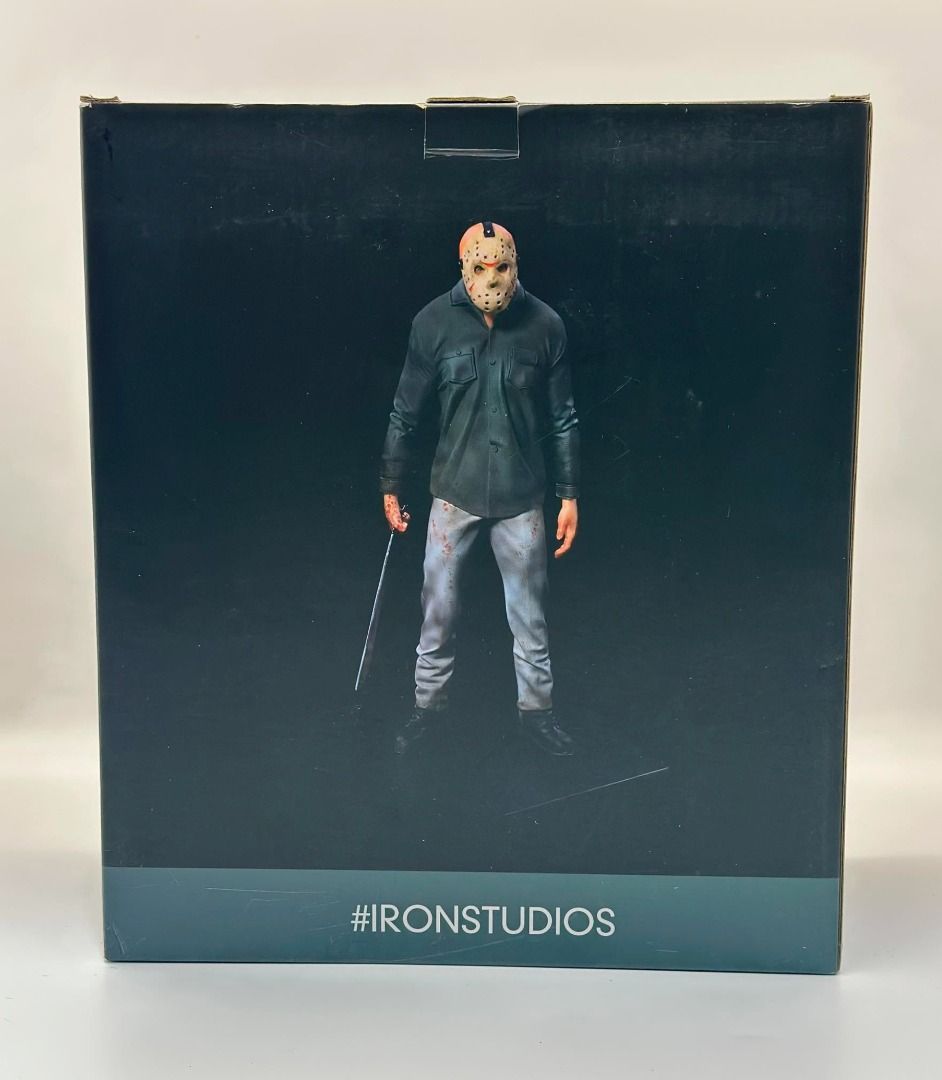Iron Studios Jason Voorhees Action Figure (Category: Figurines & Statues) located in Bulacan. Submitted by sofubiman08 (Listing ID 1454328528, Image 1). Description: - Awesome Iron Studios Jason Voorhees figure - Highly detailed sculpt and paintwork - Ready to display - Perfect for any horror fan's collection - Box has some minor scuffs.