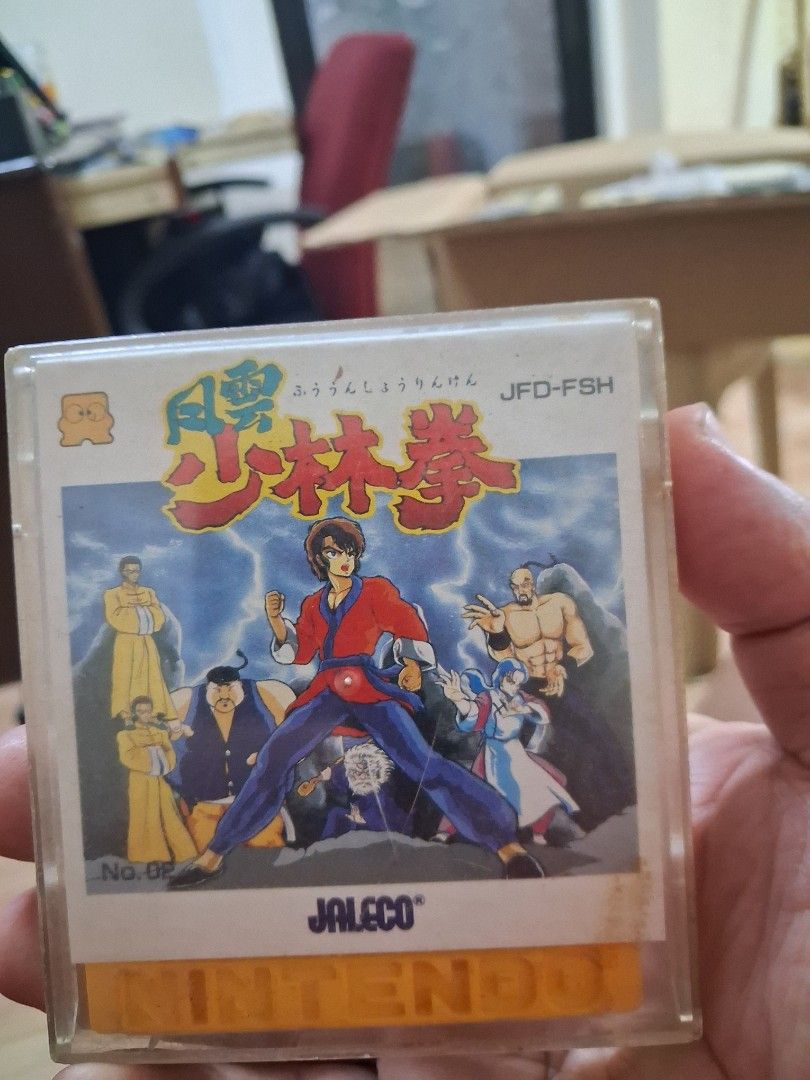 Jaleco Nintendo Family Computer Disk System Game (Category: Nintendo) located in Taguig. Submitted by sonnydela.cruz (Listing ID 1454297015, Image 1). Description: - Jaleco Famicom Disk System Game - Cartridge Color: Yellow - Game Code: JFD-FSH - Copyright: 1987 - **Requires Famicom Disk System Adapter** - Please check photos for exact condition..