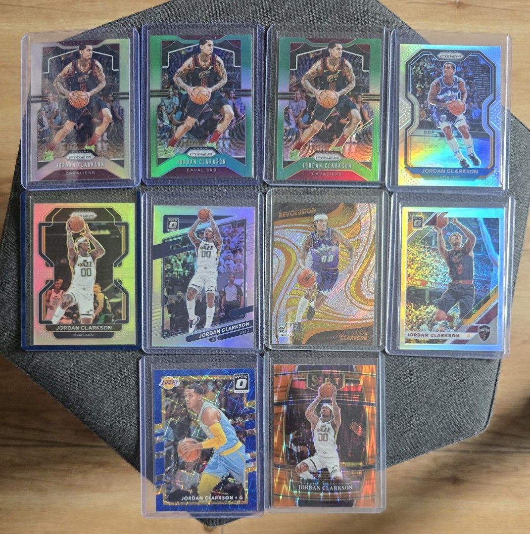 JORDAN CLARKSON - 31 CARD LOT (Category: Raw Singles) located in Mandaluyong City. Submitted by xanderobert (Listing ID 1454244319, Image 2). Description: Selling/disposing - 31 card lot JORDAN CLARKSON instant PC. 2 rookie cards and the rest mostly holos and parallels. 2,000 php only Packed using cardboard box and bubble wrap to ensure safety during shipping. Please check card corners or send us a message for further questions or photos. *All it
