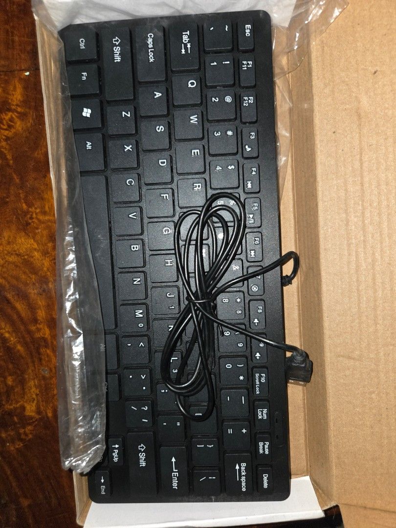 K08 Wired USB Mini Slim Keyboard. (Category: Computer Keyboard) located in Quezon City. Submitted by chennister (Listing ID 1454280963, Image 1). Description: ​Model: K08 Mini Keyboard ​Interface: Wired USB Plug-and-Play ​Layout: 78 Keys (Slim Chiclet style) ​Compatibility: Mac, Windows PC, Laptops ​Condition: Brand New / Unused in plastic wrap and original box Just the box is completely manhandled. Tiny negotiable #keyboardph #minikeyboard #k08k