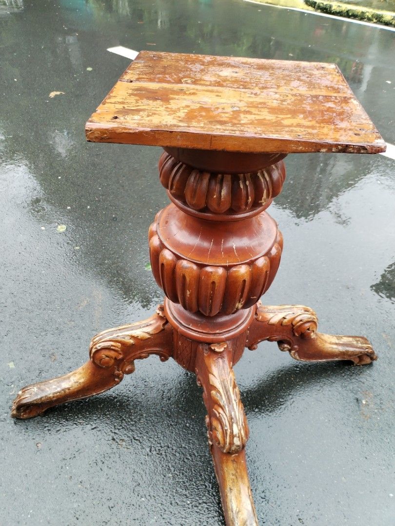 kalabasa dining table narra 3 pc top solid (Category: Tables & Sets) located in Mandaluyong City. Submitted by katkat888kit (Listing ID 1454273643, Image 3). Description: Height 30 inches diameter 4 ft .
