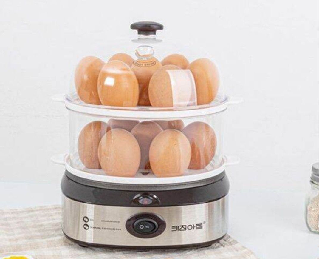 Kitchen Art Thumbs Up Rapal Round 2-Tier Egg Steamer (Category: Other Kitchen Appliances) located in Marikina City. Submitted by thevelvetcat (Listing ID 1454254759, Image 1). Description: Kitchen Art Thumbs Up Rapal Round 2-Tier Egg Steamer 2-tier steaming trays for cooking more food at once Cooks up to several eggs simultaneously Can also steam siomai, vegetables, dumplings, and other light meals Compact, space-saving round design Automatic shu