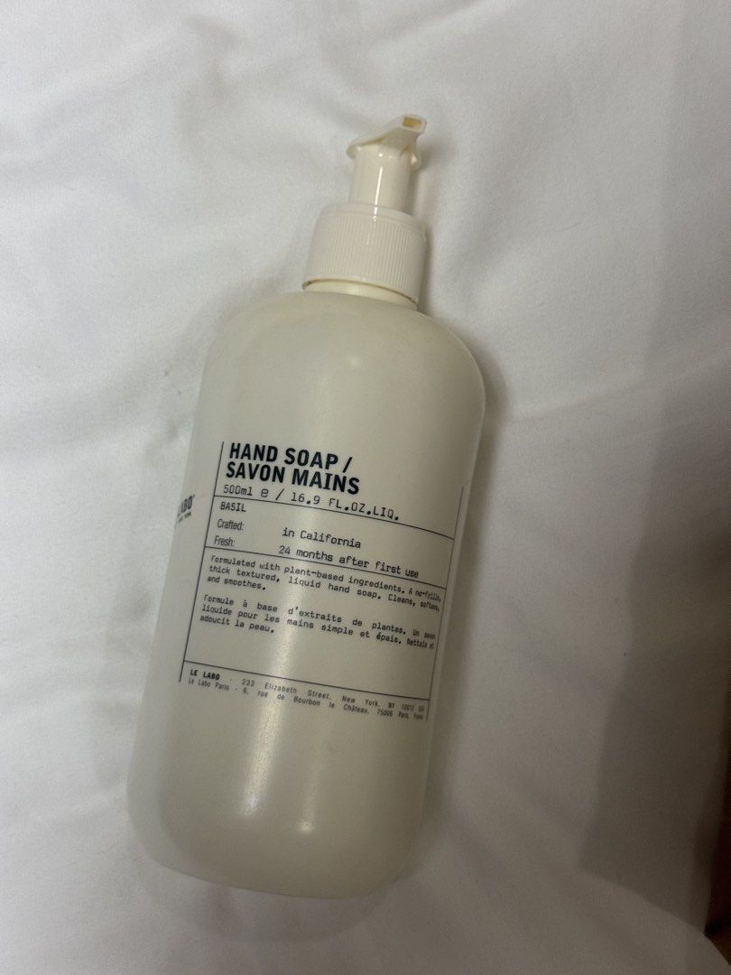Le Labo Basil Hand Soap 500ml (Category: Bath) located in Caloocan City. Submitted by cjw888 (Listing ID 1454265860, Image 1). Description: .