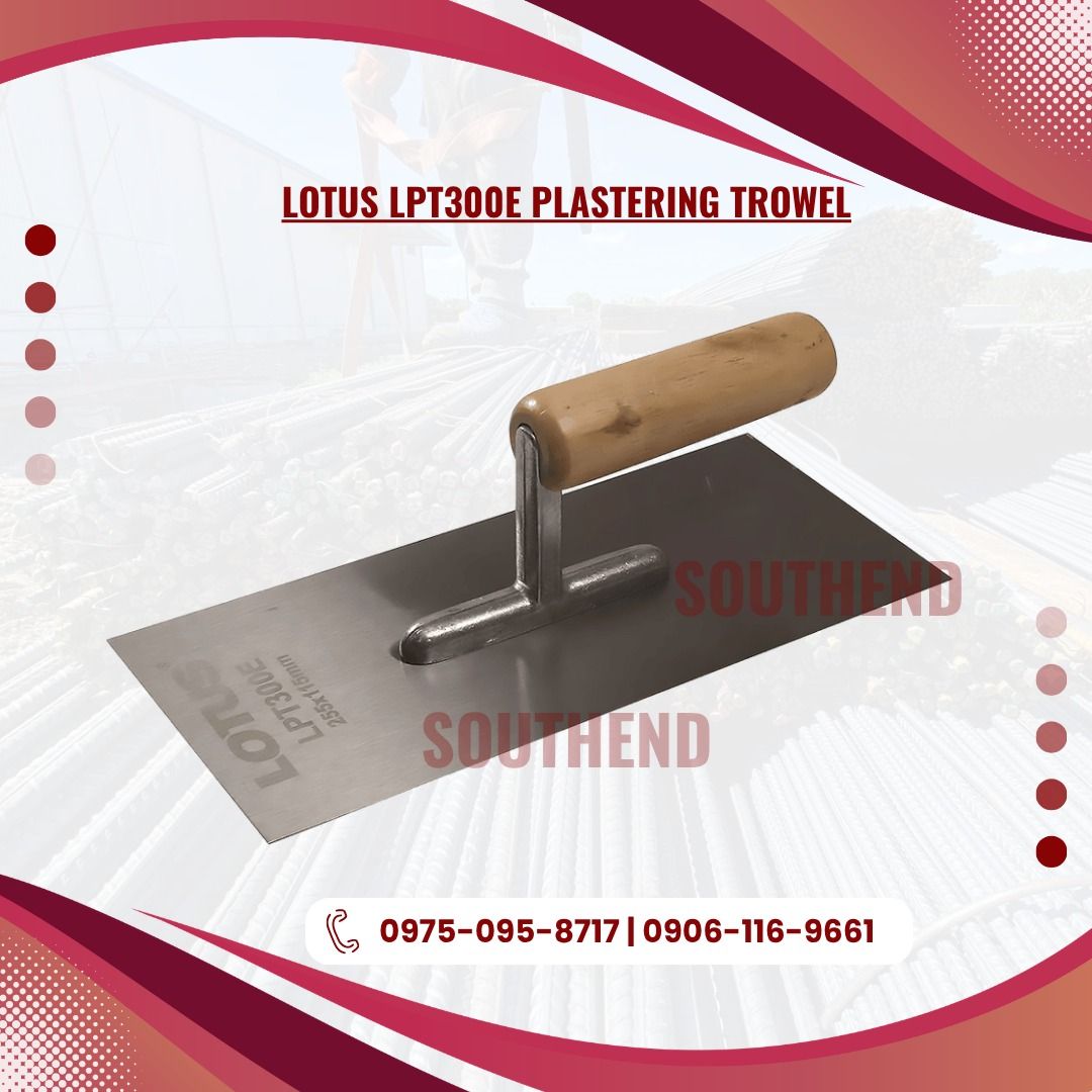 LOTUS LPT300E PLASTERING TROWEL (Category: Home Improvement Tools & Accessories) located in Caloocan City. Submitted by jepoy_southendconstruction (Listing ID 1454235434, Image 1). Description: 𝕆ℕ 𝕊𝕋𝕆ℂ𝕂 – ℍ𝕚𝕘𝕙-ℚ𝕦𝕒𝕝𝕚𝕥𝕪 𝕀𝕟𝕕𝕦𝕤𝕥𝕣𝕚𝕒𝕝 & ℂ𝕠𝕟𝕤𝕥𝕣𝕦𝕔𝕥𝕚𝕠𝕟 𝕄𝕒𝕥𝕖𝕣𝕚𝕒𝕝𝕤 𝕃𝕠𝕠𝕜𝕚𝕟𝕘 𝕗𝕠𝕣 𝕢𝕦𝕒𝕝𝕚𝕥𝕪 𝕔𝕠𝕟𝕤𝕥𝕣𝕦𝕔𝕥𝕚𝕠𝕟 𝕒𝕟𝕕 𝕙𝕒𝕣𝕕𝕨𝕒𝕣𝕖 𝕞𝕒𝕥𝕖𝕣𝕚𝕒𝕝𝕤? 𝕎𝕖 𝕤𝕦𝕡𝕡𝕝𝕪 𝕒 𝕨𝕚𝕕𝕖 𝕣𝕒𝕟𝕘𝕖 𝕠𝕗 