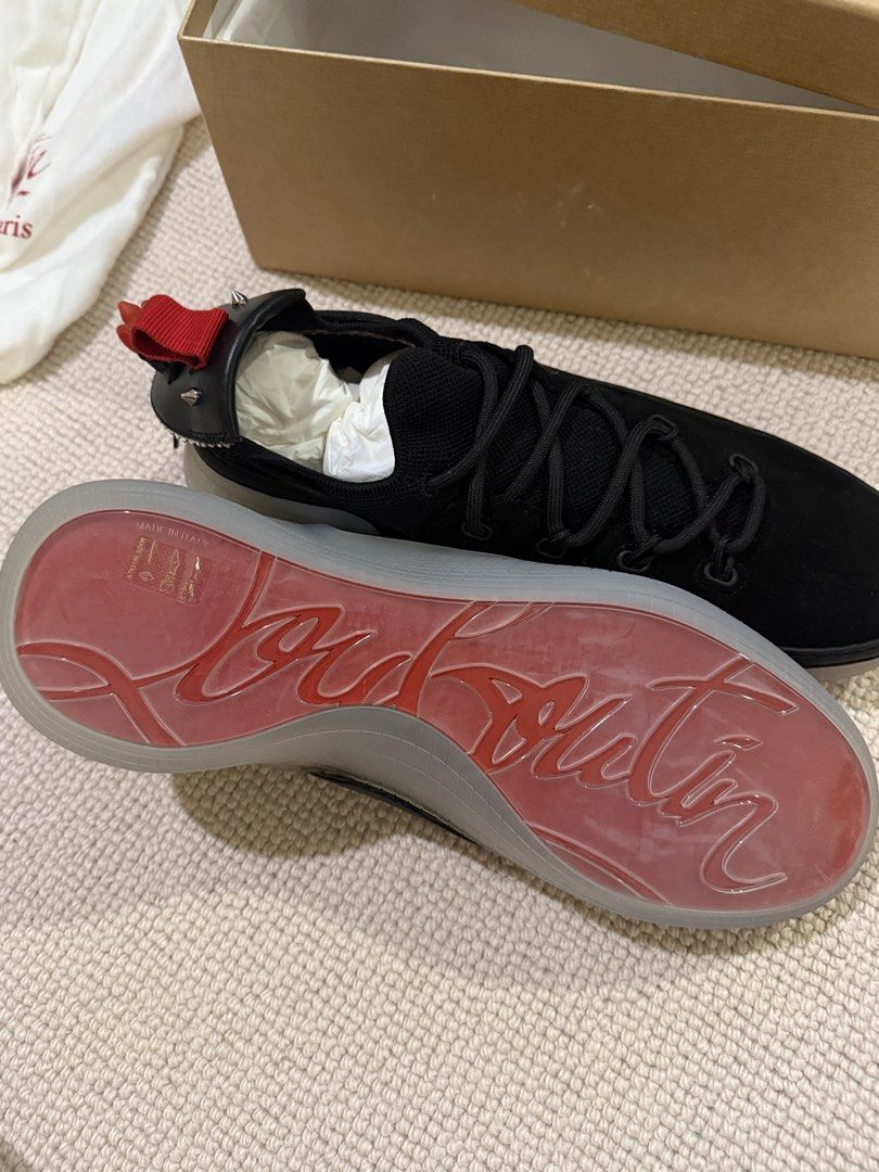 Louboutin Arpoador Flat in 44 (Category: Sneakers) located in Muntinlupa City. Submitted by sabnava (Listing ID 1454281046, Image 2). Description: Selling for my dad! - Bought in Madrid - Never used - Size EU 44/UK 10/US 11 - Comes with box and dustbag - No receipt but guaranteed authentic (Automatic refund if proven unauthentic) 😊.