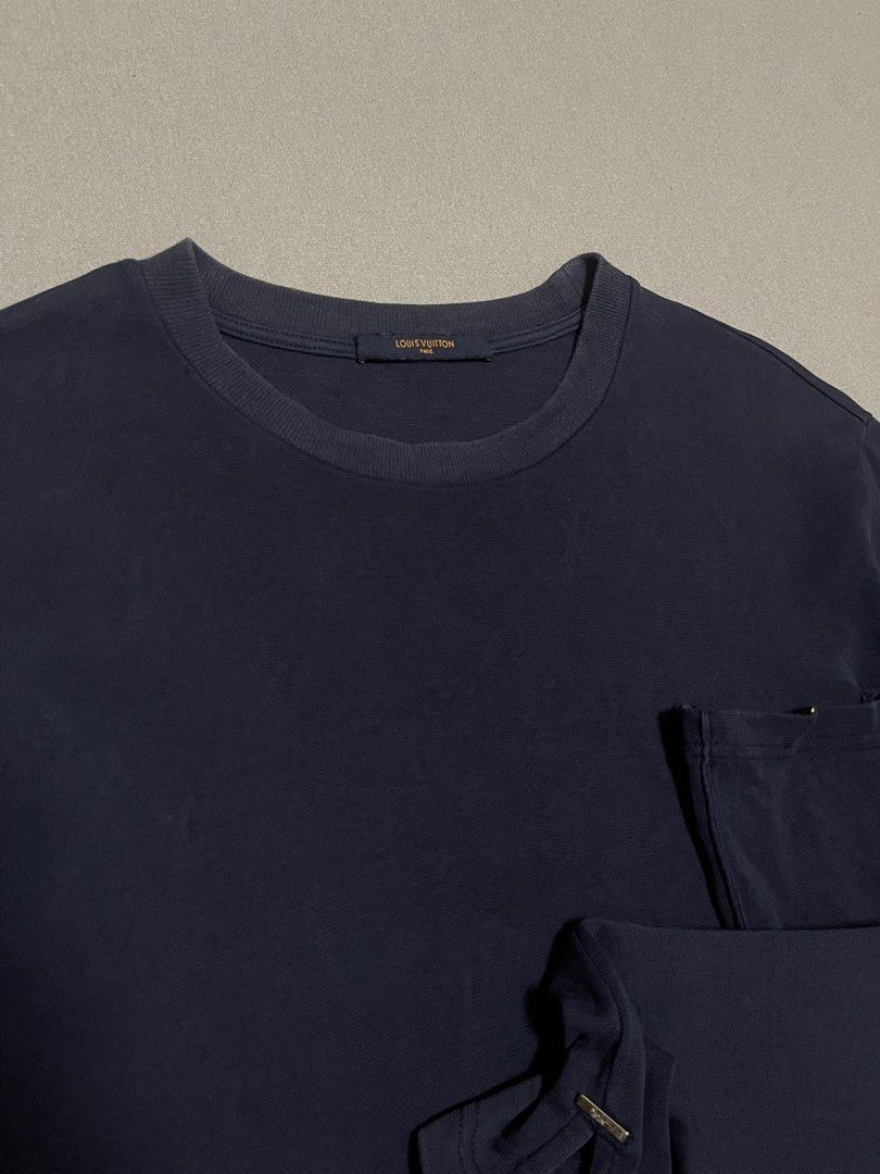 Louis Vuitton Monogram Pocket Tee (Category: Luxury Apparel) located in Bulacan. Submitted by sanjisthrift (Listing ID 1454351250, Image 2). Description: Size XL Width 22 Length 28 Very Good Condition 9/10 Good faded.