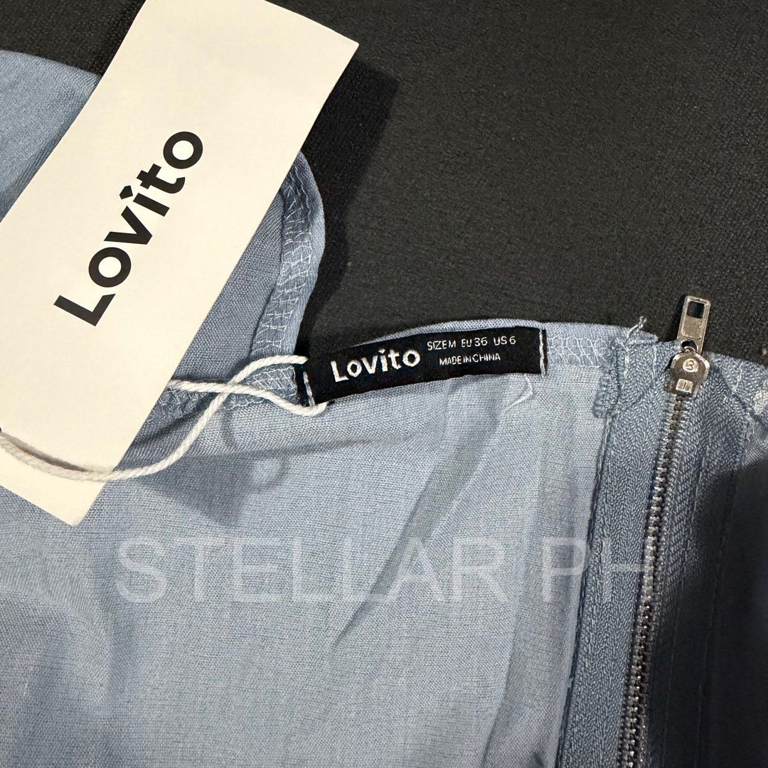 Lovito Light Blue Denim Corset Bustier Top (Category: Sleeveless) located in Manila. Submitted by camillestc (Listing ID 1454329405, Image 3). Description: - Lovito light blue denim corset top - Sweetheart neckline - Zip closure at the back - SIZE M EU36 US6 - Perfect for pairing with jeans or skirts - Ideal for night outs or casual wear.