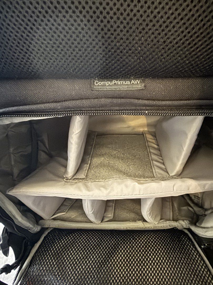 LOWEPRO CompuPrimus AW Camera Backpack/Bag (Category: Camera Bags & Carriers) located in Imus. Submitted by chermellee (Listing ID 1454299657, Image 3). Description: A backpack for photographers, travellers and/or vloggers. More pics available upon request. Meetups: Pref. Vermosa, Molino Bacoor area Key Features: - Fits Pro D-SLR Camera 4-6 Lens Kit - Fits Compact 3-CCD DV Camcorder Kit - 15.4” Widescreen Notebook Kit - Two Compartments - Removab
