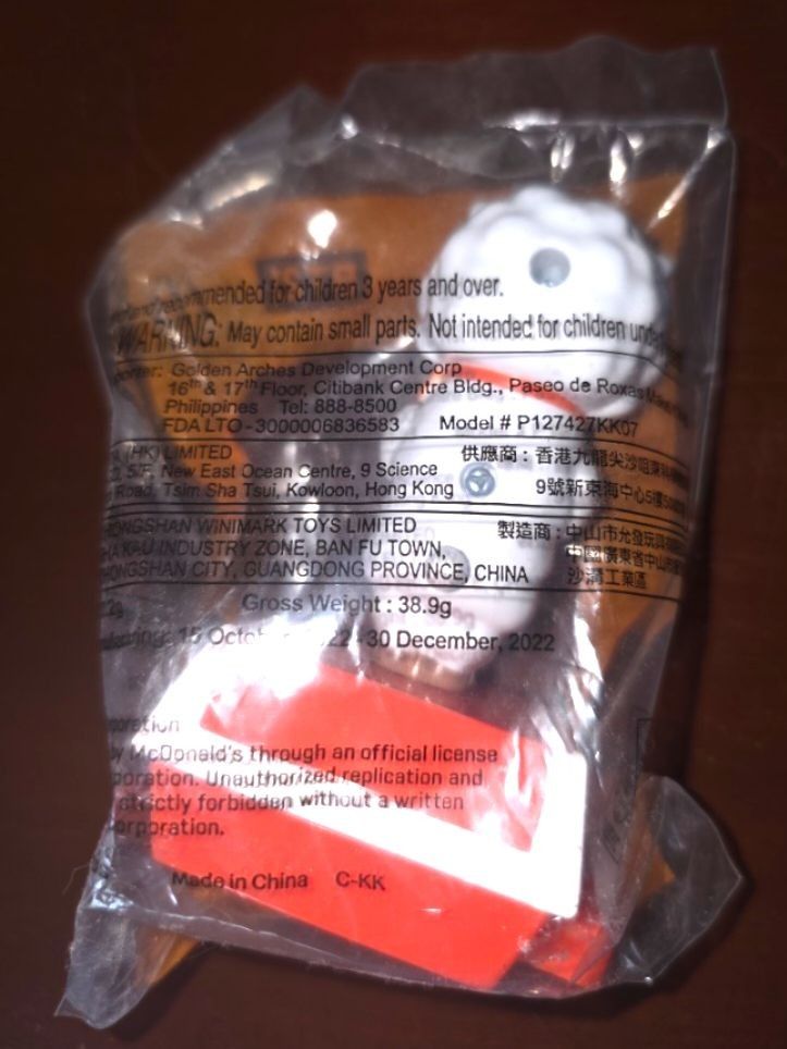 McDo BT21 RJ Figurine Toy (Category: Designer & Blind Box Toys) located in Paranaque City. Submitted by tntacailau (Listing ID 1454192986, Image 3). Description: McDonald's BT21 RJ figurine Original packaging included From the 2022 promotion sealed onhand and PAYO gcash or bank transfer sf shouldered by buyer .