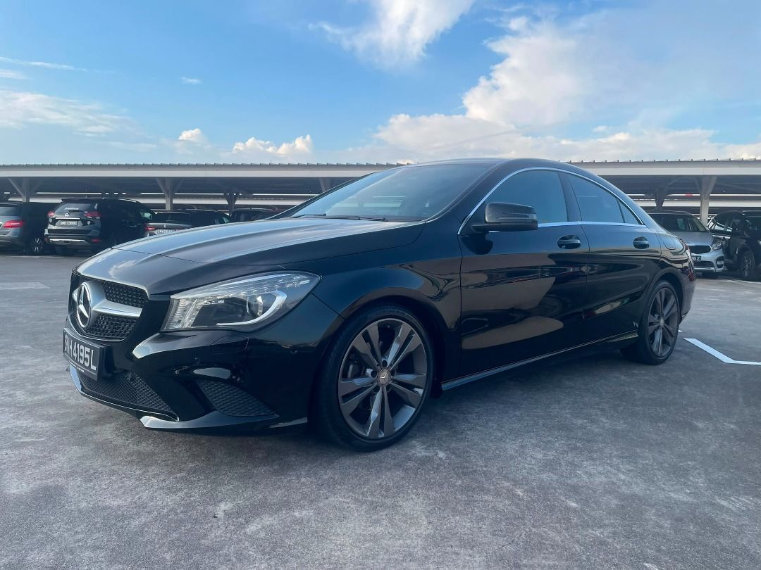 Mercedes-Benz CLA-Class CLA180 (A) (Category: Used Cars) located in Singapore. Submitted by axonautomobile (Listing ID 1454273538, Image 1). Description: 1.5K Monthly with 5k Downpay 1.6L Turbocharged engine producing 121bhp and 200nm of torque, smooth and responsive 7G DCT transmission, Front WD, fuel consumption of 18.2km/l Electric memory leather seats, sports rims, factory fitted audio system, multi function steering control, reverse sensors,