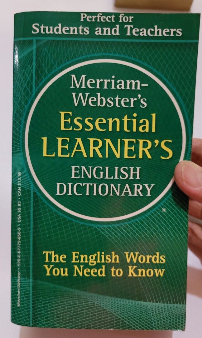 MERRIAM WEBSTER ESSENTIAL LEARNERS ENGLISH DICTIONARY (Category: Textbooks) located in Quezon City. Submitted by fabshoppe2001 (Listing ID 1454232318, Image 1). Description: MERRIAM WEBSTER LEARNER DISCTIONARY PERFECT FOR STUDENTS. ISSUE: DISCOLORATION BUT READABLE MOP: GCASH MOD: LALAMOVE LOC: QUEZON CITY.