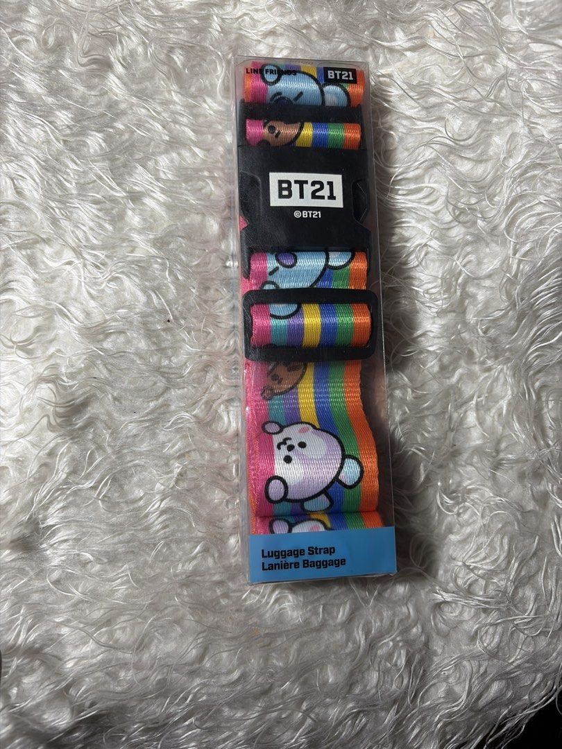 Miniso BT21 Luggage Strap (Category: Luggage) located in Quezon City. Submitted by bellessentials (Listing ID 1454311419, Image 1). Description: Nastock lang, never used. Bought original price. SF c/p buyer.