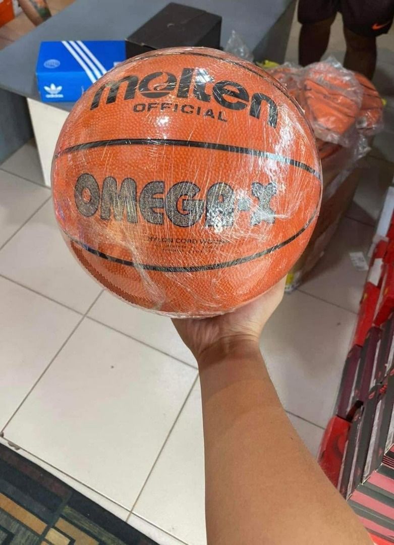 MOLTEN OMEGA-X BASKETBALL (Category: Racket and Ball Sports) located in Manila. Submitted by deesneakywolp (Listing ID 1454228920, Image 1). Description: OUTDOOR RUBBER BASKETBALL 🔥 MOLTEN OMEGA-X BASKETBALL 🔥 Sale Price: 595 ✅ SRP: 770 ❌ Brandnew/Legit 💯 DESCRIPTION: Molten is the official game ball of FIBA, and continues to be the top of the line choice of the world’s most elite basketball stars. Train for the major leagues with this Molten 