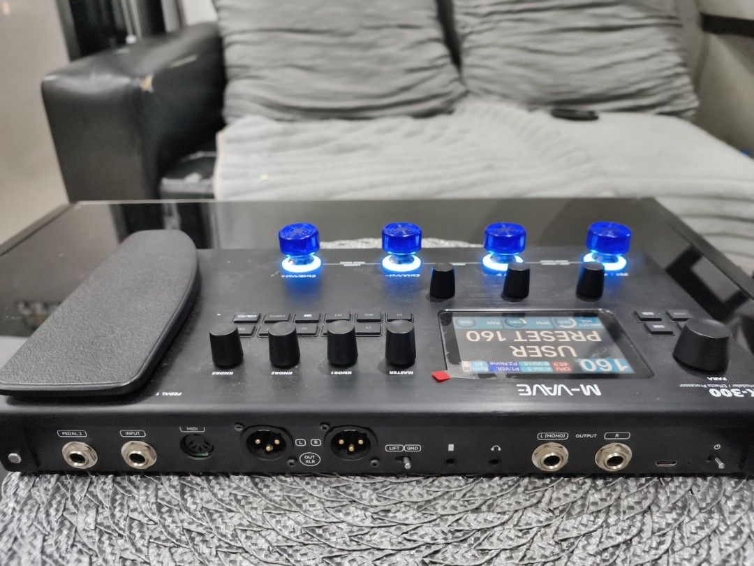 M-Wave GFX-300 Guitar Multi-Effects Processor Pedal (Category: Musical Instruments) located in Quezon City. Submitted by darkillumi96099 (Listing ID 1454235720, Image 2). Description: - M-Wave GFX-300 guitar multi-effects processor - Built-in expression pedal - Numerous presets available - Versatile connection options, including XLR outputs - Features striking blue illuminated knobs and footswitches - Ideal for both live performances and studio r