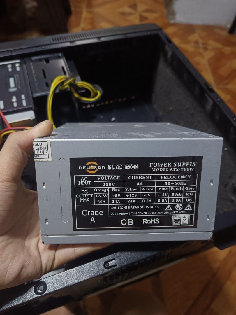 Neutron Lite ATX Computer Case with Neutron Electron 700W PSU (Category: Computer Parts) located in Caloocan City. Submitted by seiji09723 (Listing ID 1454204877, Image 2). Description: - Neutron Lite Computer Case - Includes Neutron Electron ATX-700W Power Supply (700 Watts) - Front USB Ports for easy connectivity - DVD/CD Drive Bays available - Perfect for your next PC build - Sold as is.