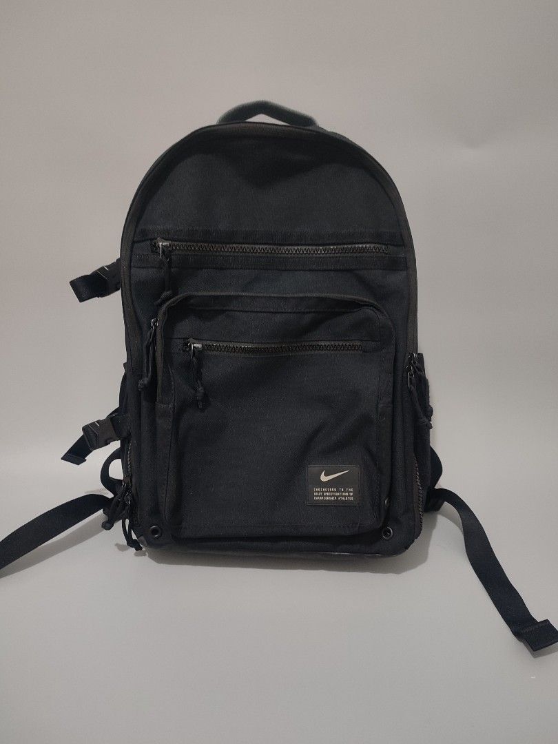 Nike Utility Power Backpack (Category: Backpacks) located in Lipa City. Submitted by gudoys_outdoor16 (Listing ID 1454319414, Image 1). Description: - Black Nike backpack - Multiple zip pockets on the front - Adjustable straps for comfort - Ideal for school or everyday use Can fit 15 Inch Laptop With Shoe Compartment 2500 + Sf Only.
