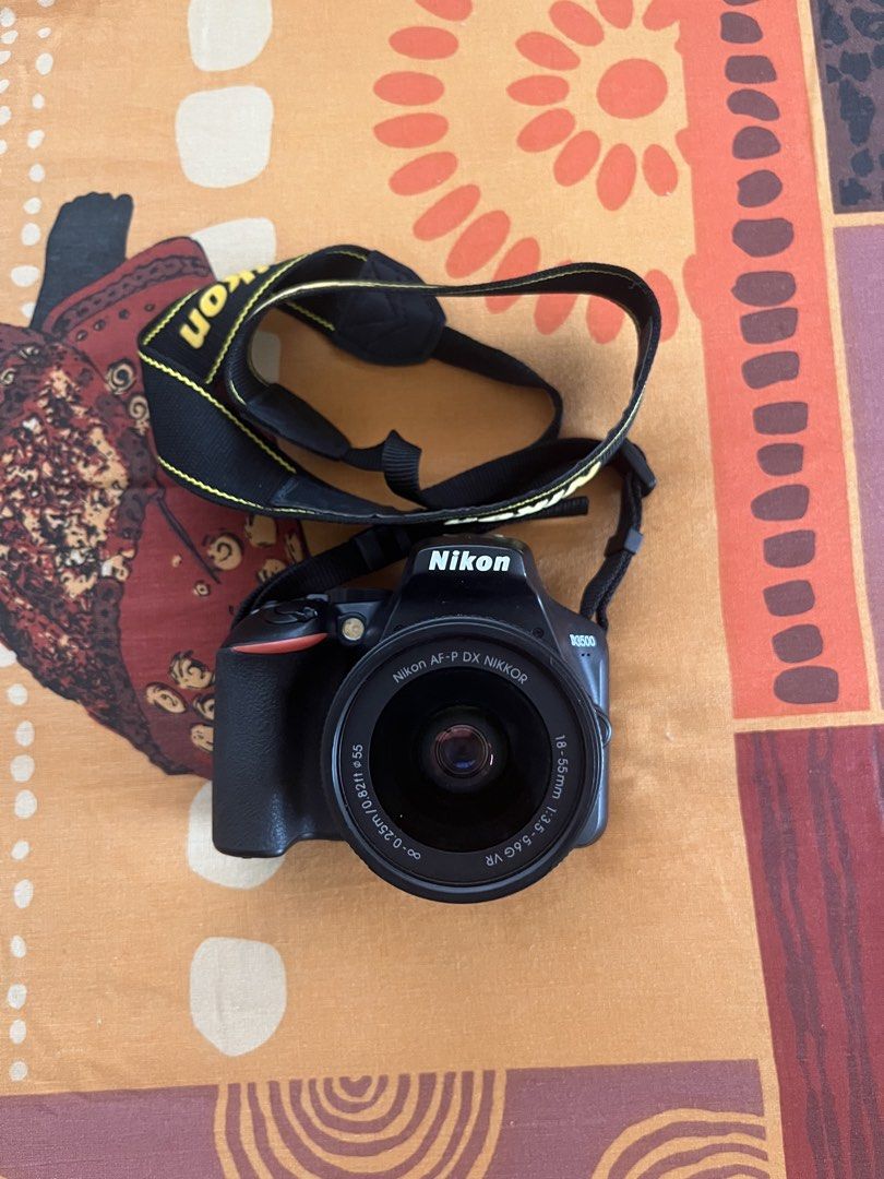 Nikon D3500 (Category: Cameras) located in Binan City. Submitted by archivescel (Listing ID 1454227885, Image 2). Description: FS: NIKON D3500 - Nikon D3500 camera body - Nikon AF-P DX NIKKOR 18-55mm f/3.5-5.6G VR lens - Nikon camera strap - Nikon battery charger - Camera bag - Lens cap - Tripod - Memory card Condition: - Lightly used and still fully functional - Autofocus and image quality are working properly RFS: No longer using the camera. MO