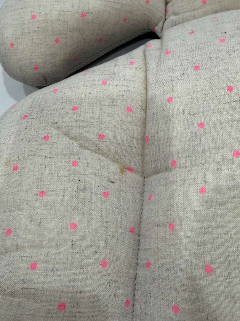Nuida Cream with Pink Dot Stroller Liner (Category: Strollers) located in Quezon City. Submitted by delutteringmommy2468 (Listing ID 1454264233, Image 3). Description: Condition: - floppy - There is some stains (please see photo) Inclusion: Nuida Box Bought at Rustan's for P2,450, selling for 1600 MOP:BDO/BPI/Gcash .