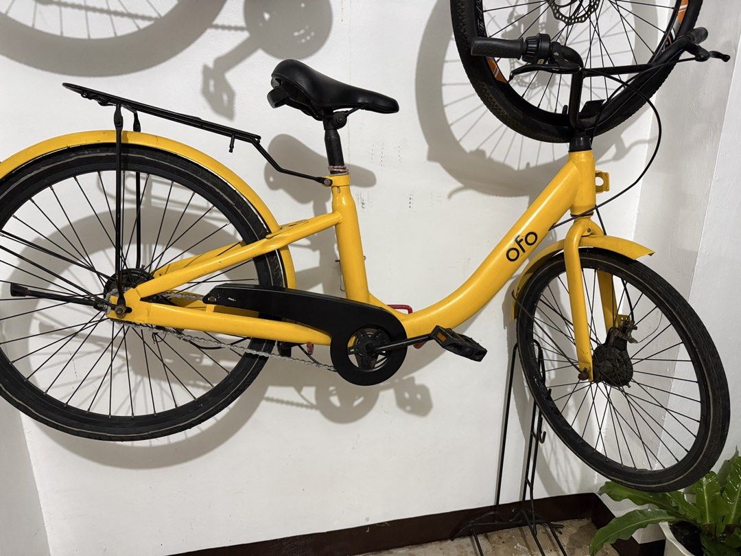 Ofo Yellow Bicycle with Rack (Category: Bicycles) located in Manila. Submitted by freefish-5c54c2 (Listing ID 1454301605, Image 1). Description: - Yellow Ofo bike - Single speed - Rear rack for carrying items - Fenders on both wheels - Ready to ride - Perfect for getting around town -Anti Puncture Tires Great for City Rides and Cruising. Issue: no basket and the left foot pedal needs to be replaced. Sold as is. .