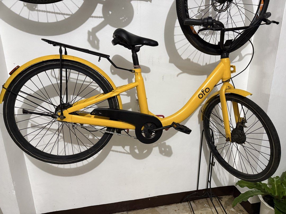 Ofo Yellow Bicycle with Rack (Category: Bicycles) located in Manila. Submitted by freefish-5c54c2 (Listing ID 1454301605, Image 2). Description: - Yellow Ofo bike - Single speed - Rear rack for carrying items - Fenders on both wheels - Ready to ride - Perfect for getting around town -Anti Puncture Tires Great for City Rides and Cruising. Issue: no basket and the left foot pedal needs to be replaced. Sold as is. .