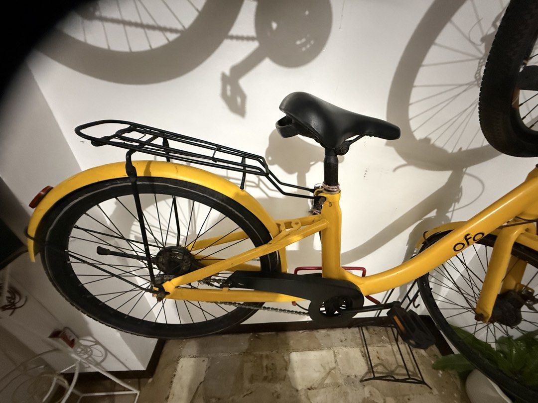 Ofo Yellow Bicycle with Rack (Category: Bicycles) located in Manila. Submitted by freefish-5c54c2 (Listing ID 1454301605, Image 3). Description: - Yellow Ofo bike - Single speed - Rear rack for carrying items - Fenders on both wheels - Ready to ride - Perfect for getting around town -Anti Puncture Tires Great for City Rides and Cruising. Issue: no basket and the left foot pedal needs to be replaced. Sold as is. .