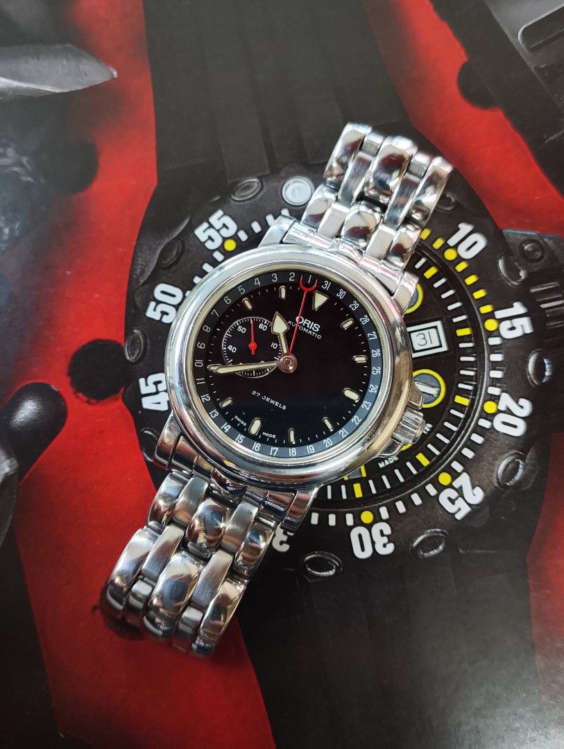 Oris pointer date automatic (Category: Men's Watches) located in Olongapo. Submitted by mvy_vintage (Listing ID 1454338069, Image 2). Description: automatic Replace back glass orig bracelet brand Oris 36mm case diameter pm to more details and picture thank you.
